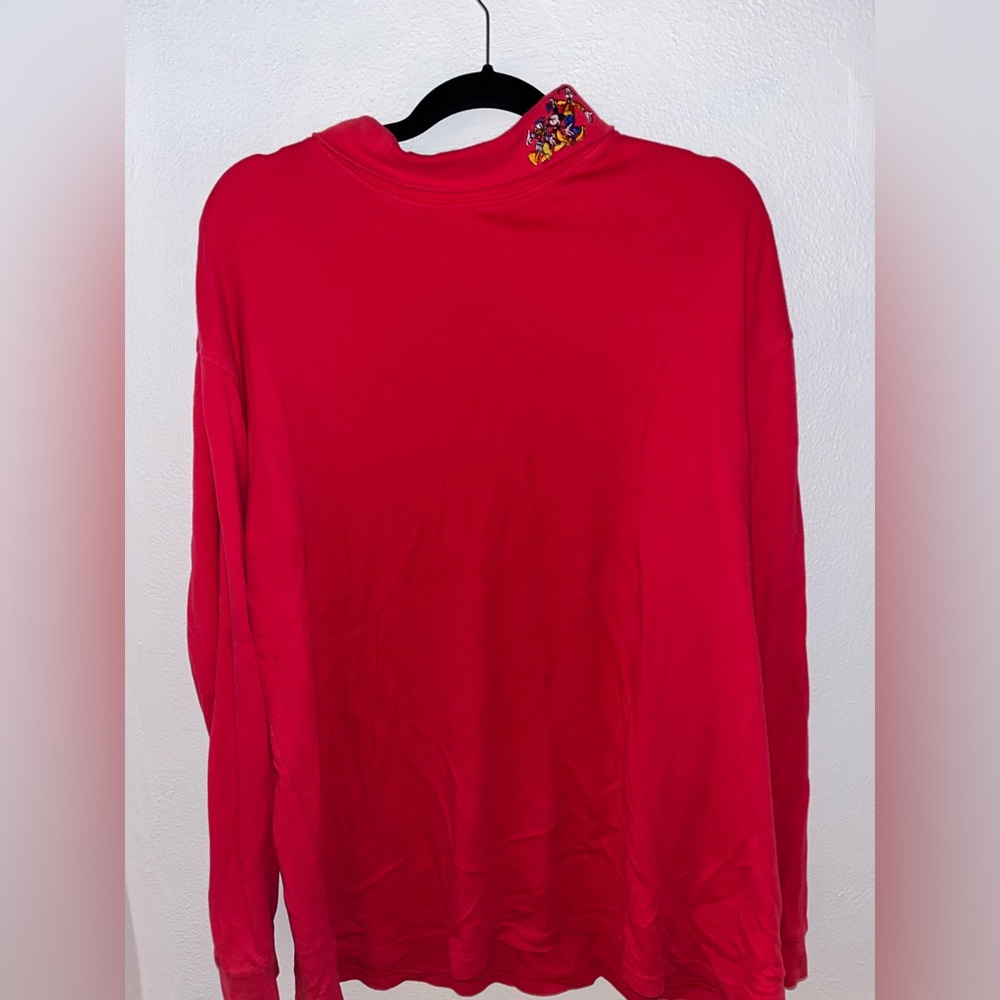 Mickey and Co red turtle neck.